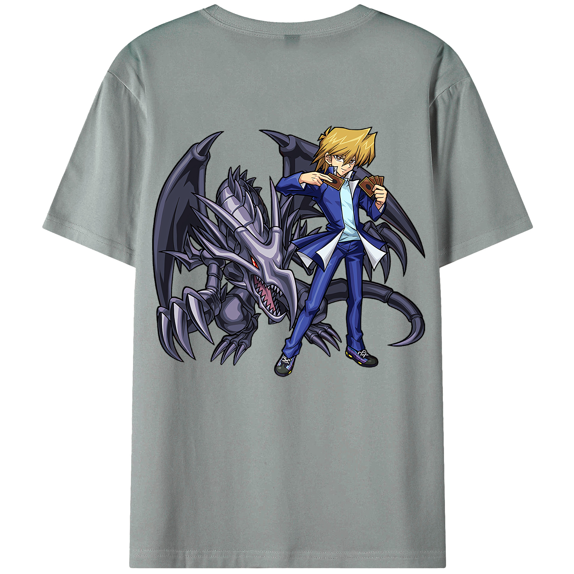 （画像用） 遊☆戯☆王 Yu-Gi-Oh! 綿100％ メンズ半袖Tシャツ（バックプリント） 通気性